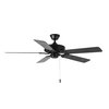 Maxim Basic-Max 52" Ceiling Fan Black/Walnut Blades 89905BKWP